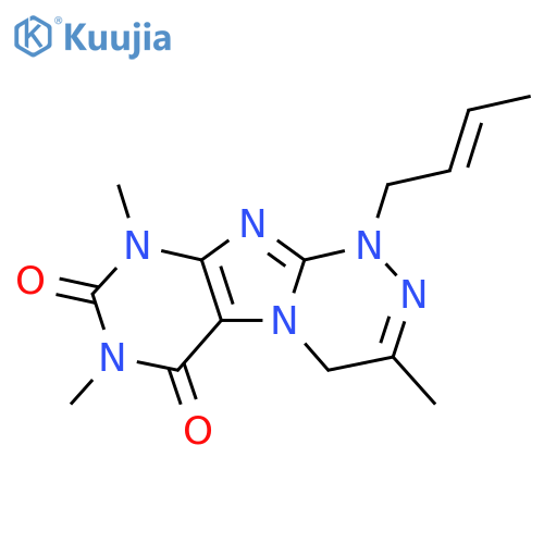 1-(2E)-but-2-en-1-yl-3,7,9-trimethyl-1H,4H,6H,7H,8H,9H-1,2,4triazino4,3-gpurine-6,8-dione structure