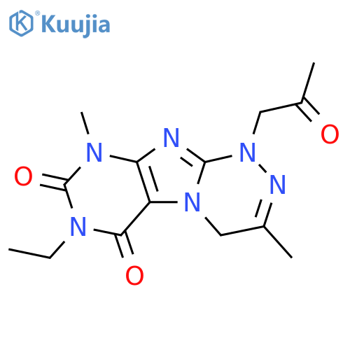 7-ethyl-3,9-dimethyl-1-(2-oxopropyl)-1H,4H,6H,7H,8H,9H-1,2,4triazino4,3-gpurine-6,8-dione structure