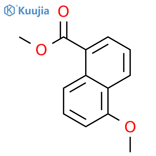 1-Naphthalenecarboxylic acid, 5-methoxy-, methyl ester structure