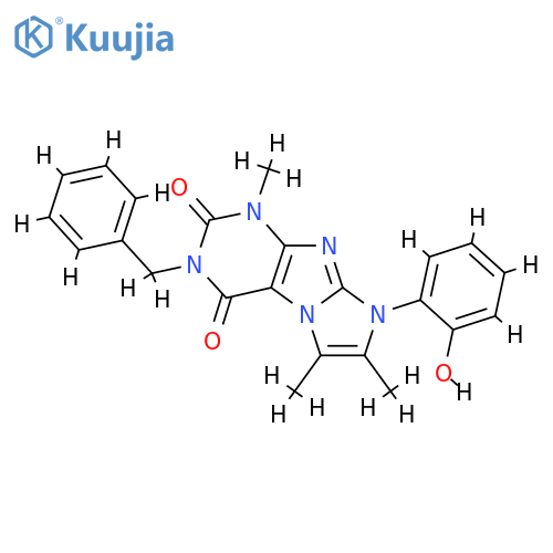 3-benzyl-8-(2-hydroxyphenyl)-1,6,7-trimethyl-1H,2H,3H,4H,8H-imidazo1,2-gpurine-2,4-dione structure