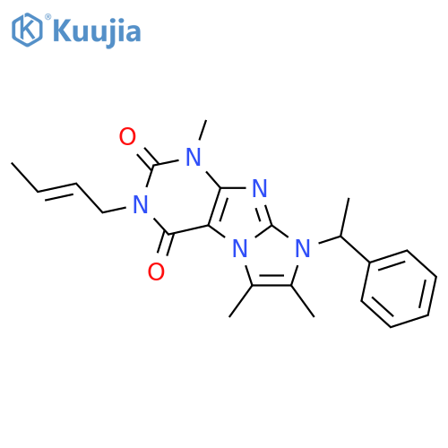 3-(2E)-but-2-en-1-yl-1,6,7-trimethyl-8-(1-phenylethyl)-1H,2H,3H,4H,8H-imidazo1,2-gpurine-2,4-dione structure