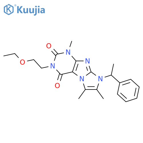 3-(2-ethoxyethyl)-1,6,7-trimethyl-8-(1-phenylethyl)-1H,2H,3H,4H,8H-imidazo1,2-gpurine-2,4-dione structure