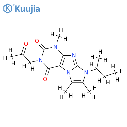 8-(butan-2-yl)-1,6,7-trimethyl-3-(2-oxopropyl)-1H,2H,3H,4H,8H-imidazo1,2-gpurine-2,4-dione structure