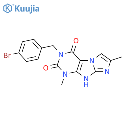 2-[(4-bromophenyl)methyl]-4,7-dimethyl-6H-purino[7,8-a]imidazole-1,3-dione structure