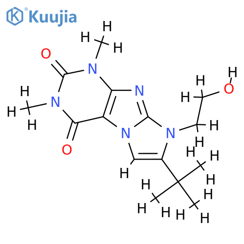 7-tert-butyl-8-(2-hydroxyethyl)-1,3-dimethyl-1H,2H,3H,4H,8H-imidazo1,2-gpurine-2,4-dione structure