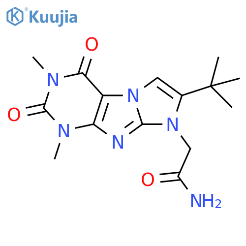 2-{7-tert-butyl-1,3-dimethyl-2,4-dioxo-1H,2H,3H,4H,8H-imidazo1,2-gpurin-8-yl}acetamide structure
