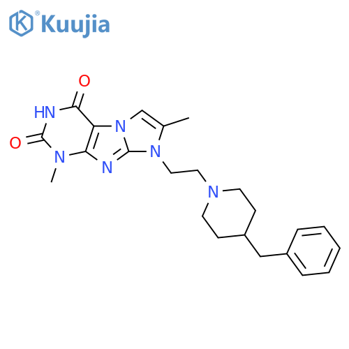 8-2-(4-benzylpiperidin-1-yl)ethyl-1,7-dimethyl-1H,2H,3H,4H,8H-imidazo1,2-gpurine-2,4-dione structure