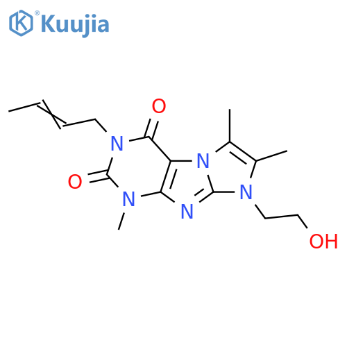 3-(2E)-but-2-en-1-yl-8-(2-hydroxyethyl)-1,6,7-trimethyl-1H,2H,3H,4H,8H-imidazo1,2-gpurine-2,4-dione structure