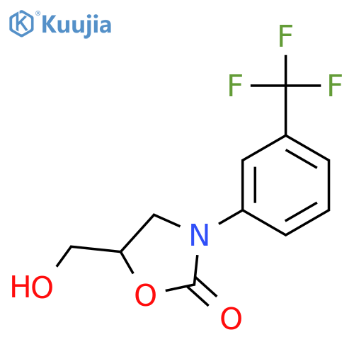 2-Oxazolidinone, 5-(hydroxymethyl)-3-[3-(trifluoromethyl)phenyl]-, (5S)- structure