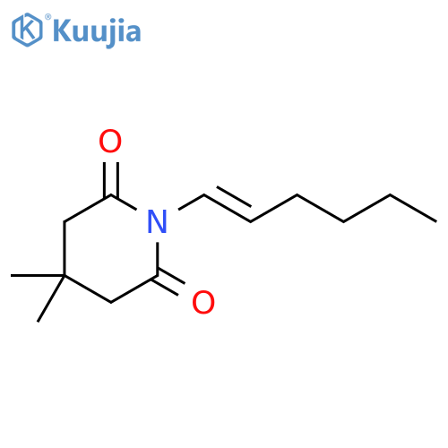 2,6-Piperidinedione, 1-(1E)-1-hexen-1-yl-4,4-dimethyl- structure
