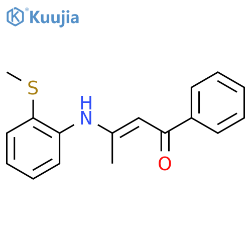 2-Buten-1-one, 3-[[2-(methylthio)phenyl]amino]-1-phenyl- structure