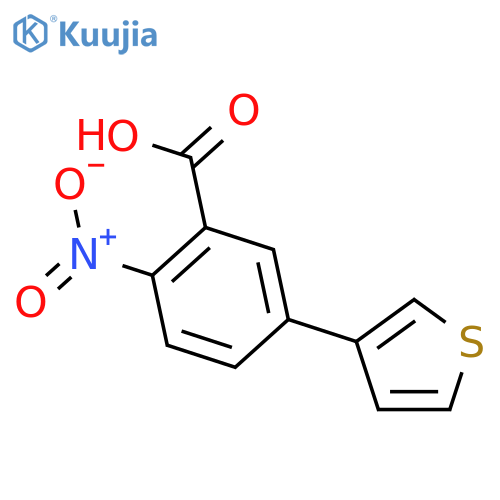 Benzoic acid, 2-nitro-5-(3-thienyl)- structure