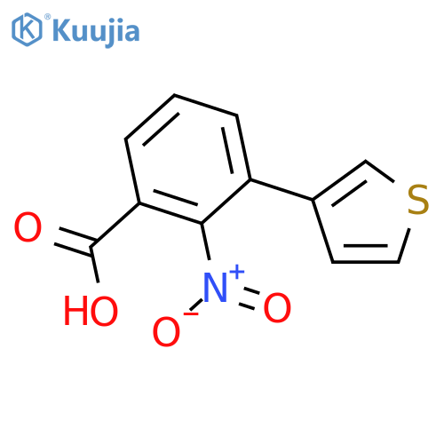 Benzoic acid, 2-nitro-3-(3-thienyl)- structure