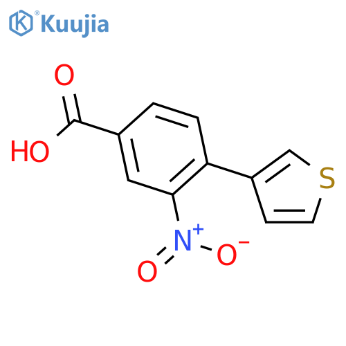 Benzoic acid, 3-nitro-4-(3-thienyl)- structure