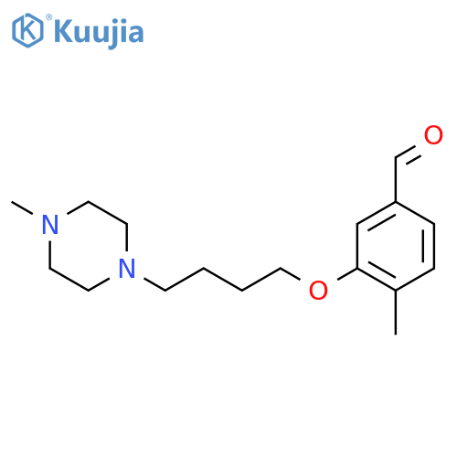 Benzaldehyde, 4-methyl-3-[4-(4-methyl-1-piperazinyl)butoxy]- structure