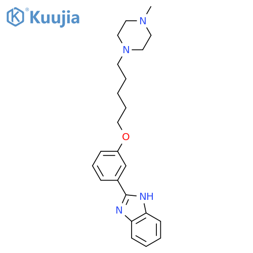 1H-Benzimidazole, 2-[3-[[5-(4-methyl-1-piperazinyl)pentyl]oxy]phenyl]- structure