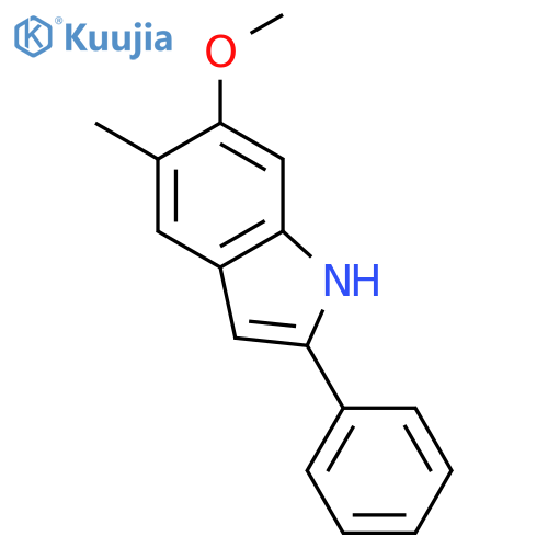 1H-Indole, 6-methoxy-5-methyl-2-phenyl- structure