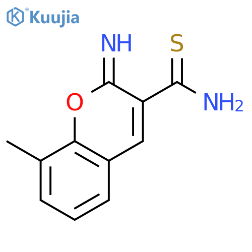 2H-1-Benzopyran-3-carbothioamide, 2-imino-8-methyl- structure