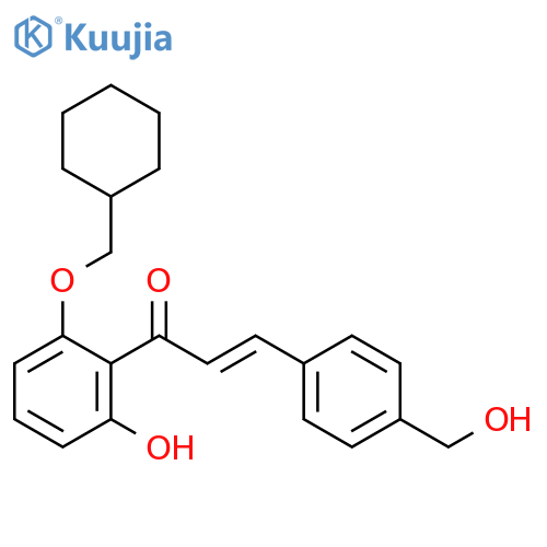 2-Propen-1-one, 1-[2-(cyclohexylmethoxy)-6-hydroxyphenyl]-3-[4-(hydroxymethyl)phenyl]-, (2E)- structure