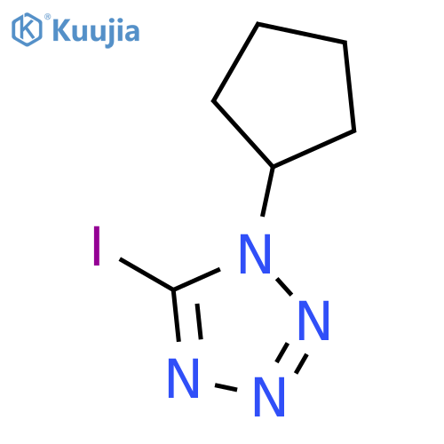1H-Tetrazole, 1-cyclopentyl-5-iodo- structure