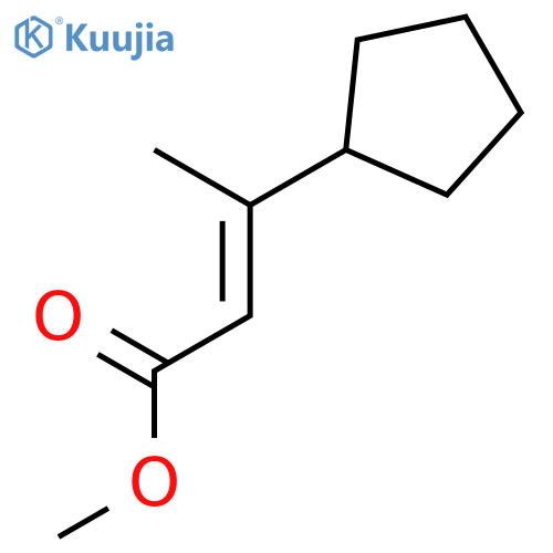 2-Butenoic acid, 3-cyclopentyl-, methyl ester, (2E)- structure