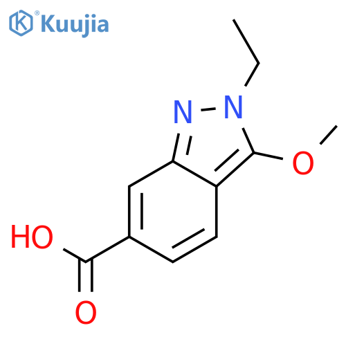 2-Ethyl-3-methoxy-2H-indazole-6-carboxylic acid structure
