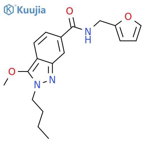 2H-Indazole-6-carboxamide, 2-butyl-N-(2-furanylmethyl)-3-methoxy- structure