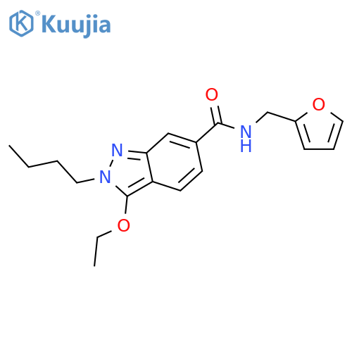 2H-Indazole-6-carboxamide, 2-butyl-3-ethoxy-N-(2-furanylmethyl)- structure