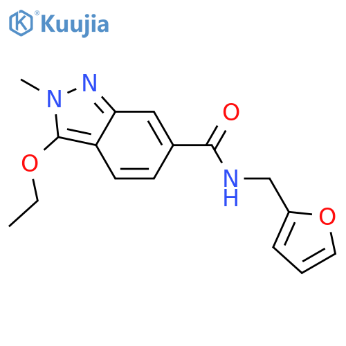 2H-Indazole-6-carboxamide, 3-ethoxy-N-(2-furanylmethyl)-2-methyl- structure