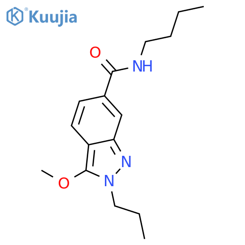 2H-Indazole-6-carboxamide, N-butyl-3-methoxy-2-propyl- structure