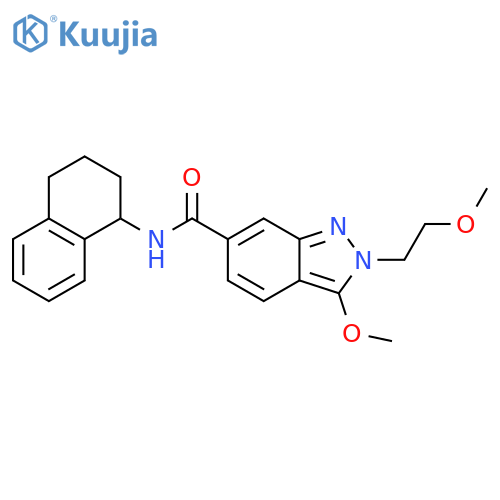 2H-Indazole-6-carboxamide, 3-methoxy-2-(2-methoxyethyl)-N-(1,2,3,4-tetrahydro-1-naphthalenyl)- structure