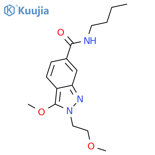 2H-Indazole-6-carboxamide, N-butyl-3-methoxy-2-(2-methoxyethyl)- structure