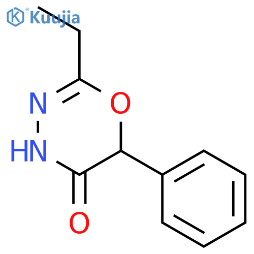 4H-1,3,4-Oxadiazin-5(6H)-one, 2-ethyl-6-phenyl-, (6R)- structure