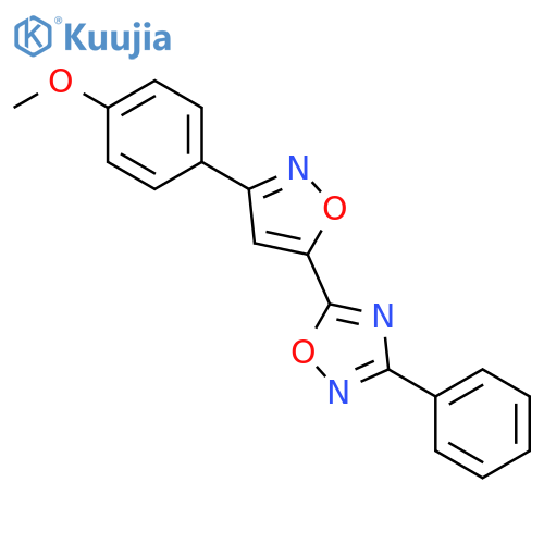 1,2,4-Oxadiazole, 5-[3-(4-methoxyphenyl)-5-isoxazolyl]-3-phenyl- structure