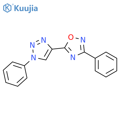 1,2,4-Oxadiazole, 3-phenyl-5-(1-phenyl-1H-1,2,3-triazol-4-yl)- structure