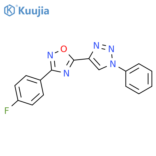 1,2,4-Oxadiazole, 3-(4-fluorophenyl)-5-(1-phenyl-1H-1,2,3-triazol-4-yl)- structure