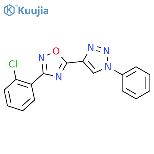 1,2,4-Oxadiazole, 3-(2-chlorophenyl)-5-(1-phenyl-1H-1,2,3-triazol-4-yl)- structure