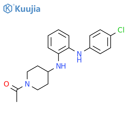 Ethanone, 1-[4-[[2-[(4-chlorophenyl)amino]phenyl]amino]-1-piperidinyl]- structure