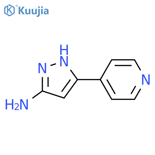 5-(4-pyridyl)-1H-pyrazol-3-amine structure