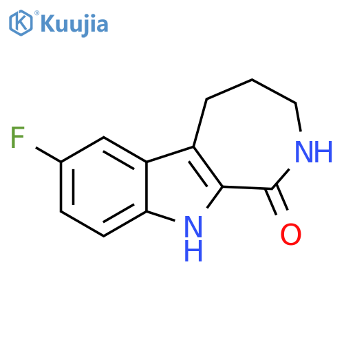 Azepino[3,4-b]indol-1(2H)-one, 7-fluoro-3,4,5,10-tetrahydro- structure