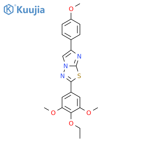 2-(4-ethoxy-3,5-dimethoxyphenyl)-6-(4-methoxyphenyl)imidazo[2,1-b][1,3,4]thiadiazole structure