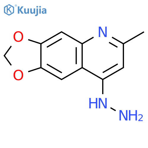 8-Hydrazinyl-6-methyl-2H-[1,3]dioxolo[4,5-g]quinoline structure