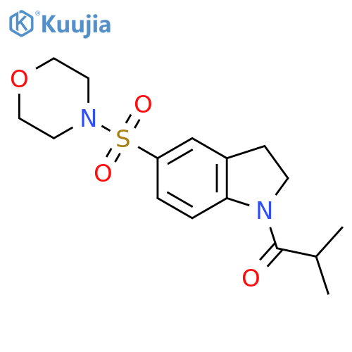 2-methyl-1-5-(morpholine-4-sulfonyl)-2,3-dihydro-1H-indol-1-ylpropan-1-one structure