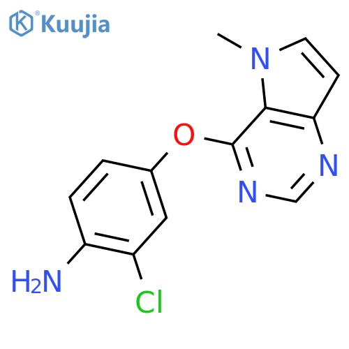 2-Chloro-4-((5-methyl-5H-pyrrolo[3,2-d]pyrimidin-4-yl)oxy)aniline structure