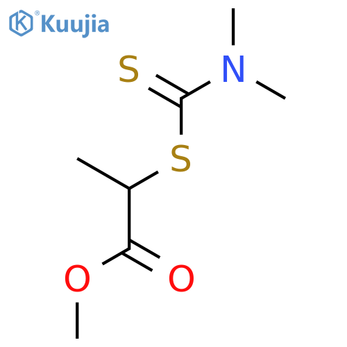 Propanoic acid, 2-[[(dimethylamino)thioxomethyl]thio]-, methyl ester structure