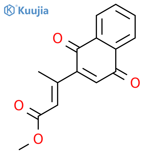 2-Butenoic acid, 3-(1,4-dihydro-1,4-dioxo-2-naphthalenyl)-, methyl ester structure