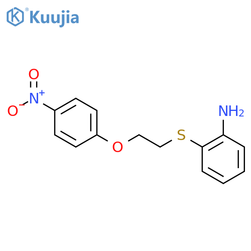 2-{[2-(4-Nitrophenoxy)ethyl]sulfanyl}aniline structure