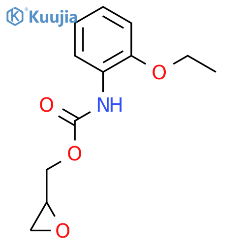 Carbamic acid, N-(2-ethoxyphenyl)-, 2-oxiranylmethyl ester structure