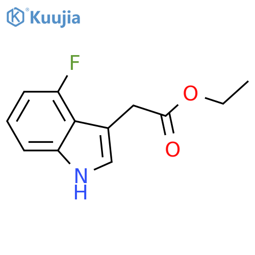 1H-Indole-3-acetic acid, 4-fluoro-, ethyl ester structure