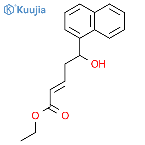 2-Pentenoic acid, 5-hydroxy-5-(1-naphthalenyl)-, ethyl ester, (2E)- structure